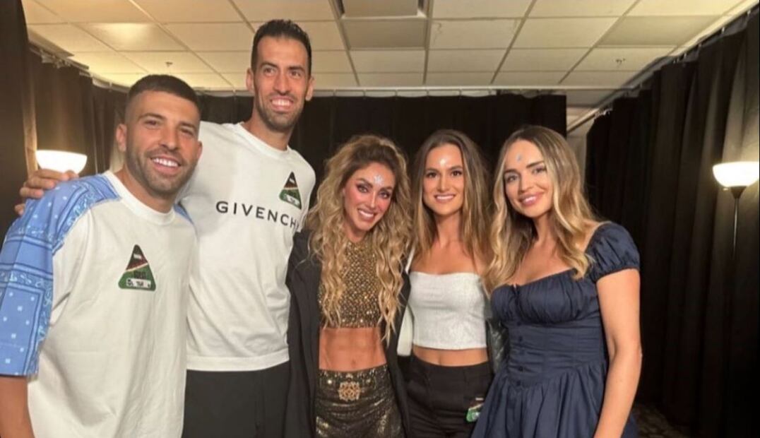 Busquets y Alba en el concierto de RBD