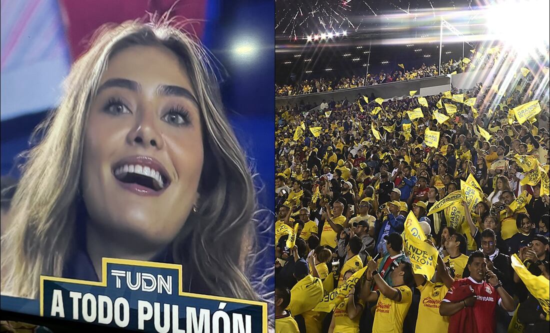 Una nueva aficionada cautivó a los usuarios de las redes durante el América vs Toluca. FOTO: Imago7 / Captura