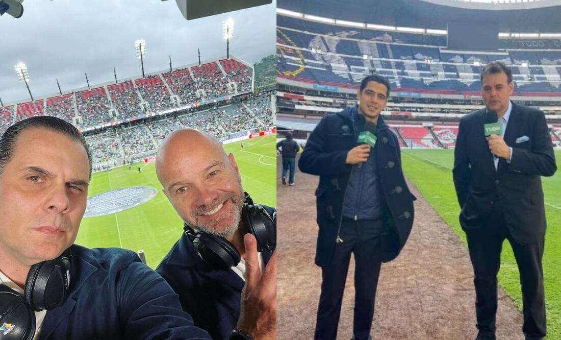 Christian Martinoli, Luis García y compañía (TV Azteca) se impusieron a Andrés Vaca y David Faitelson (Televisa) en el partido entre Honduras y México. Foto: Especial