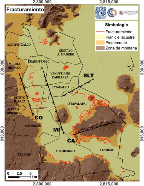 Tras el sismo del 19-S, la UNAM creó un mapa de fracturas en el suelo de la CDMX