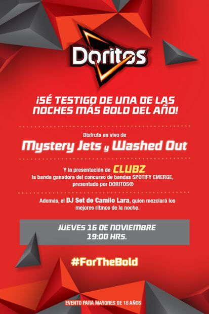 Doritos te invita a ver a Washed Out y Mystery Jets ¡HOY!