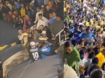 Hechos violentos entre aficionados empañan la Ida de la Semifinal entre América y Cruz Azul