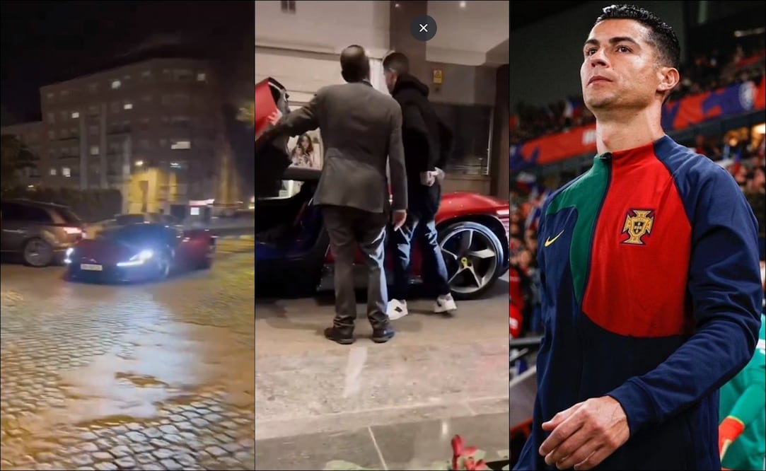 Cristiano llega a bordo de su nuevo Ferrari FOTOS: Especiales