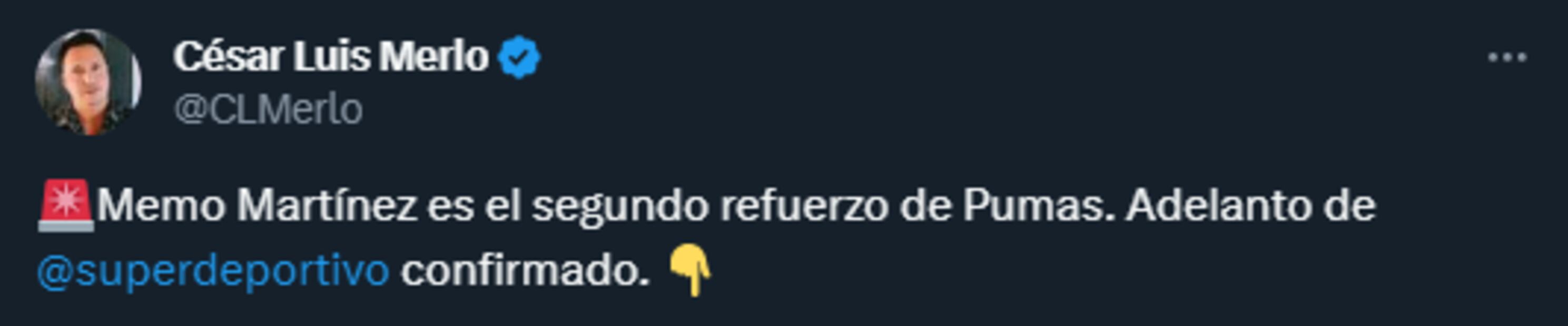 Memote jugará en los Pumas