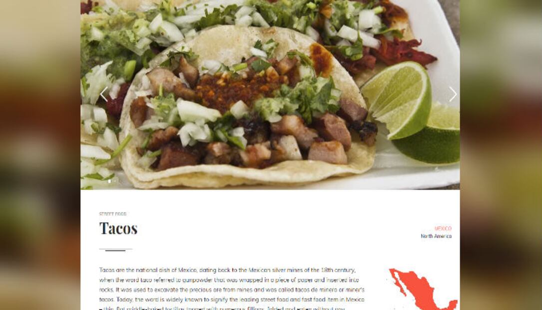Conoce el DELICIOSO mapa interactivo de comida de todo el mundo