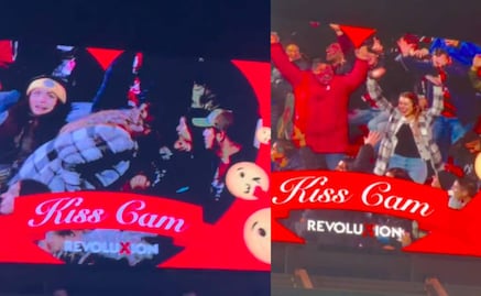 VIDEO: Aficionado de Xolos fue bateado en la Kiss Cam, pero una desconocida se animó a besarlo