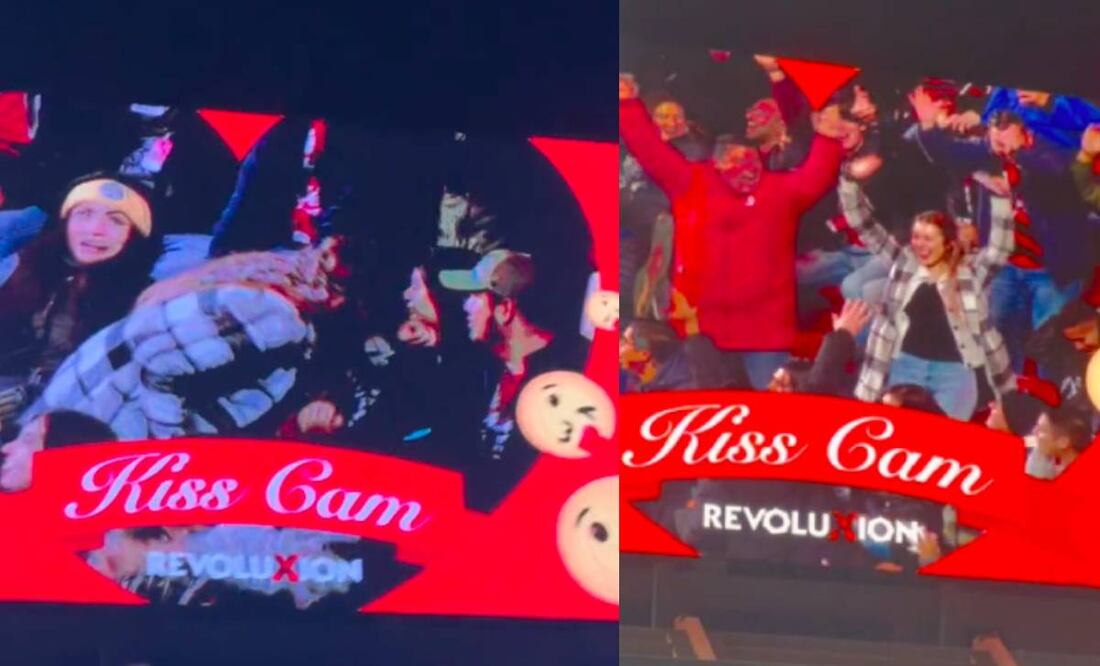 Luego de que fuera rechazado, otra fanática de Xolos decidió besar al chico que era captado por la Kiss Cam. Foto: Especial