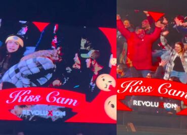 VIDEO: Aficionado de Xolos fue bateado en la Kiss Cam, pero una desconocida se animó a besarlo