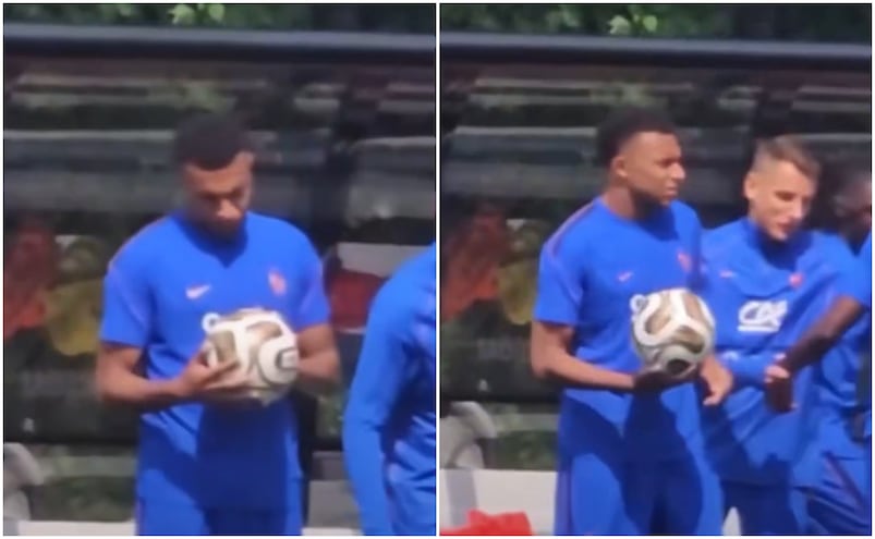 Mbappé y su disgusto al probar el balón con el que se jugarán las semifinales y final del Mundial