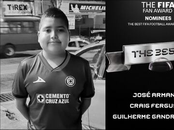 José Armando, el pequeño aficionado de Cruz Azul, es nominado por la FIFA al premio The Best 2024