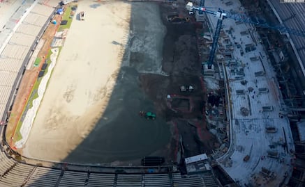 Así luce la cancha del Estadio Azteca a menos de un año de la inauguración del Mundial 2026