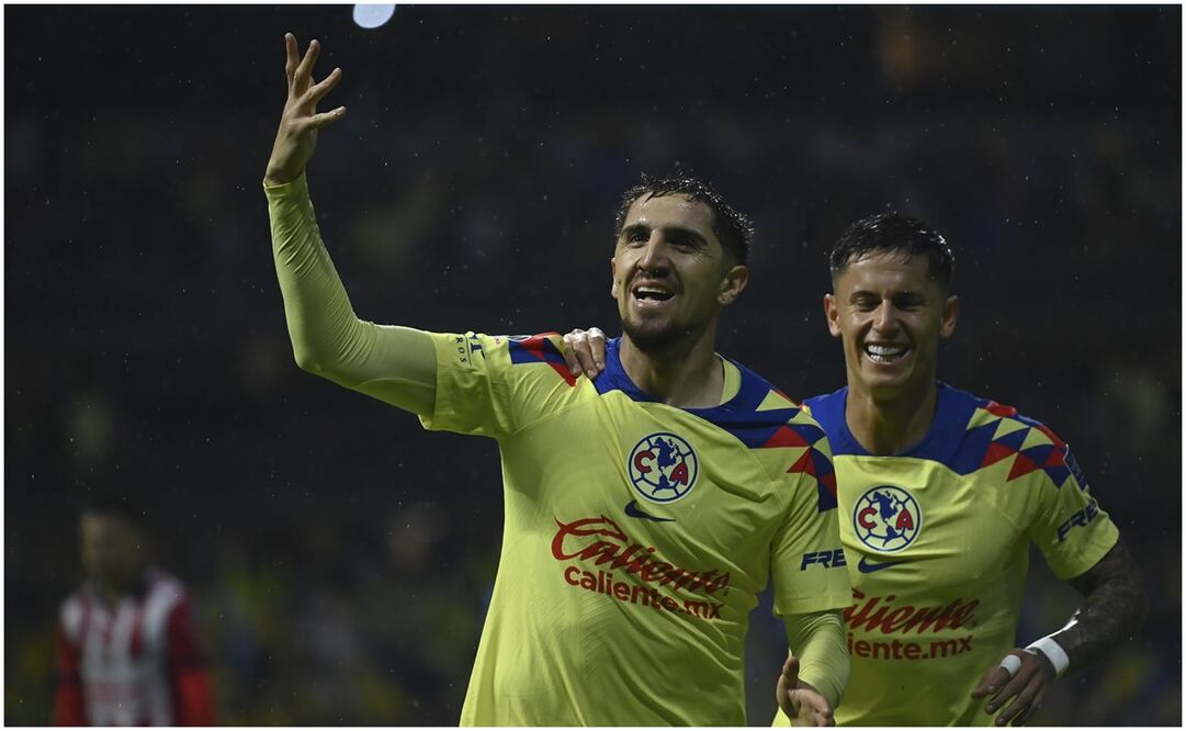 Diego Valdés celebrando su gol ante Chivas / FOTO: Imago7