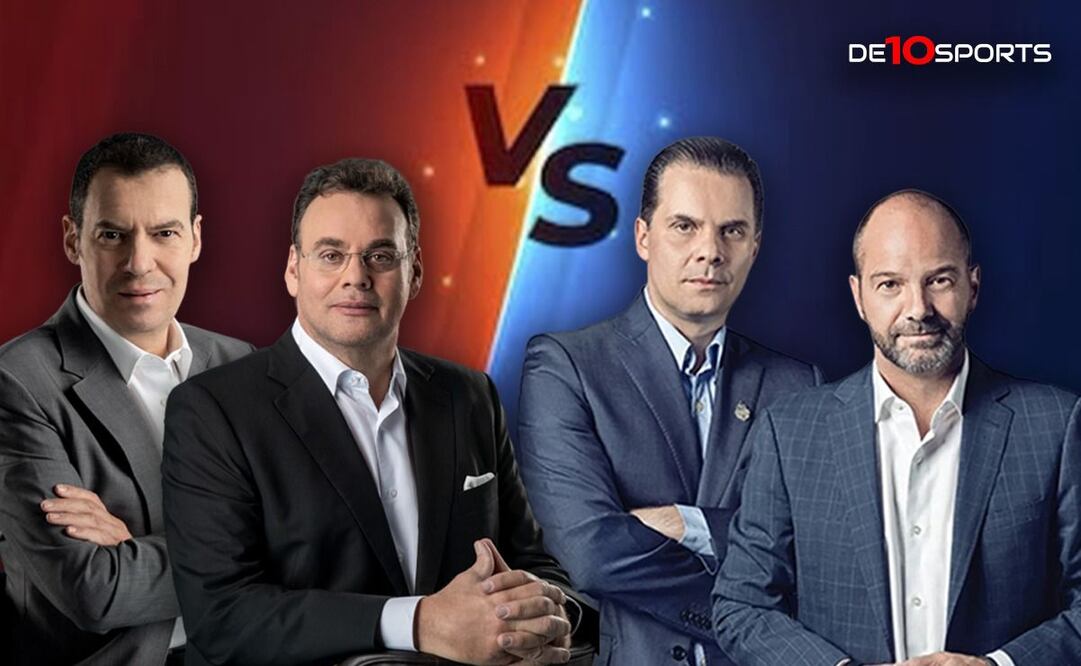 André Marín y David Faitelson frente a Christian Martinoli y Luis García / FOTO: Capturas