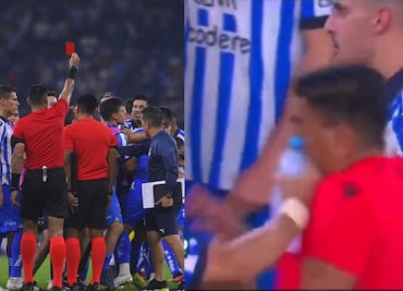 Maxi Meza perdió la cabeza y agredió a un abanderado tras la eliminación del Monterrey