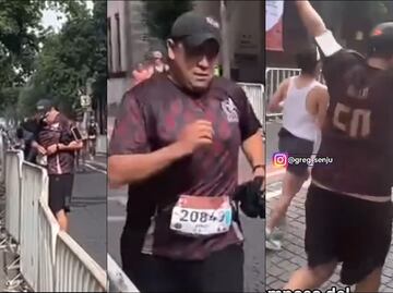 Sorprenden a corredor mientras hacía trampa en los últimos km del recorrido del Maratón de la CDMX