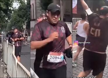 Sorprenden a corredor mientras hacía trampa en los últimos km del recorrido del Maratón de la CDMX