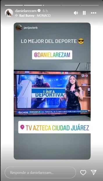 Daniela Reza, exjugadora de Juárez, debutó en un noticiero de TV Azteca. Foto: Especial
