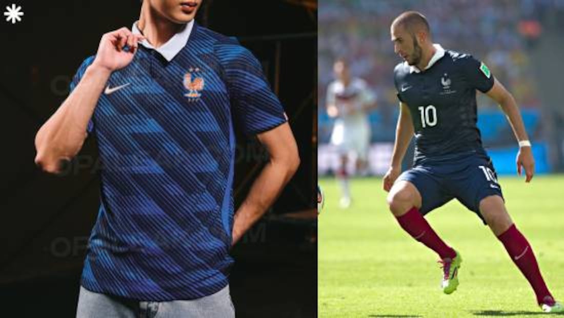 La playera de Francia para el Mundial 2026 se parece mucho a la que usaron en Brasil 2014. Foto: Especial