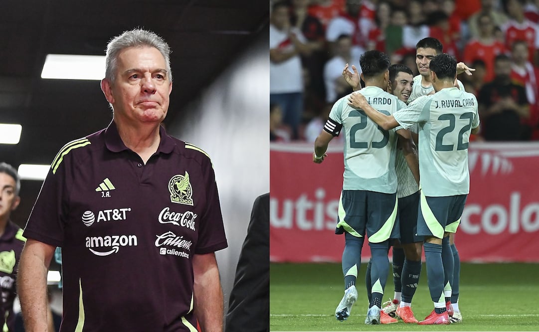 Javier Aguirre y la Selección Mexicana durante el partido amistoso ante el Inter de Porto Alegre - Fotos: Imago7
