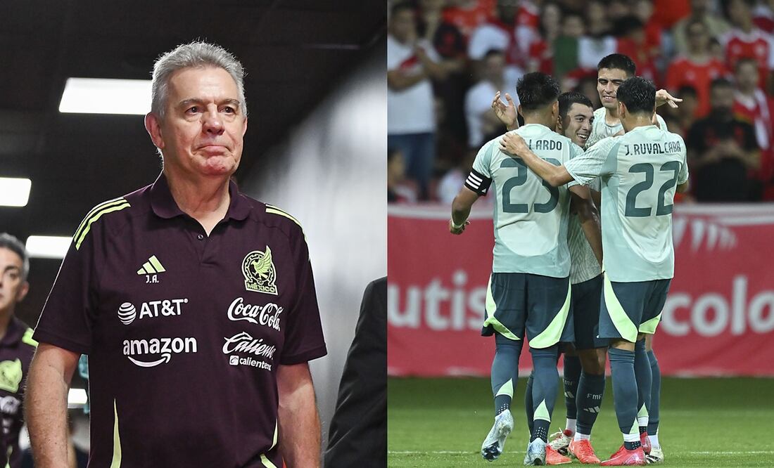 Javier Aguirre y la Selección Mexicana durante el partido amistoso ante el Inter de Porto Alegre - Fotos: Imago7