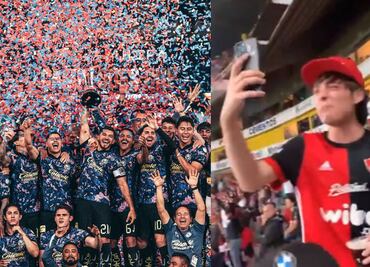 Peso Pluma 'traicionó' al Atlas y festejó el título de Campeones Cup con el América