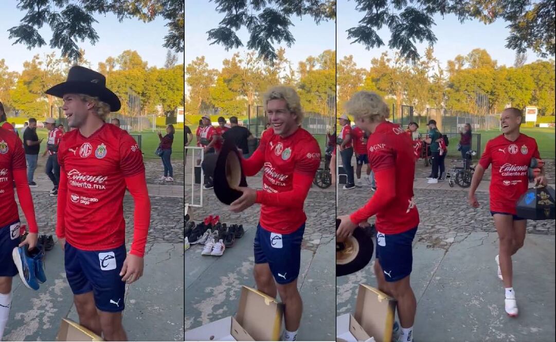 Chicharito no pudo contener la risa tras escuchar las primeras palabras en español de Cade Cowell: Foto: Especial