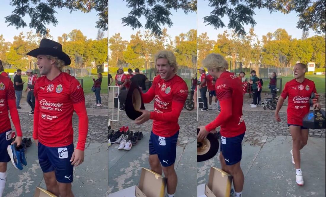 Chicharito no pudo contener la risa tras escuchar las primeras palabras en español de Cade Cowell: Foto: Especial