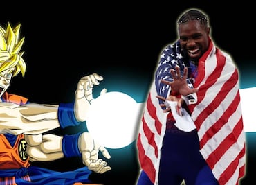 Noah Lyles celebró su medalla de oro en los 100 metros planos de París 2024 al estilo Goku