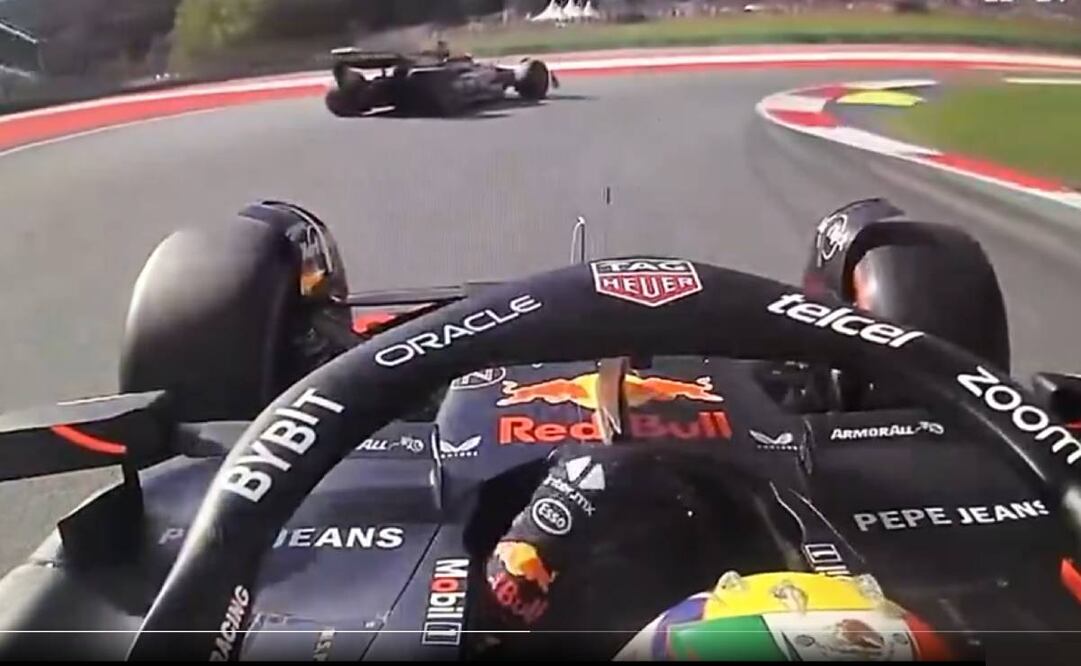 Checo Pérez llamó "idiota" a Esteban Ocon cuando se le cruzó en el camino. Foto: Especial