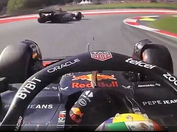 Checo Pérez explotó e insultó a un piloto que le estorbó en el GP de Austria: '¡Es un idiota!'