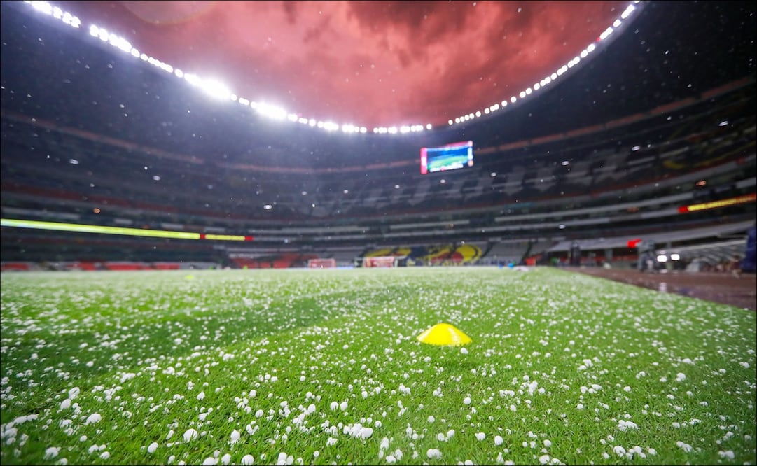 La final de la Liga MX Femenil entre América y Rayadas se retrasó por una fuerte granizada / FOTO: Imago7