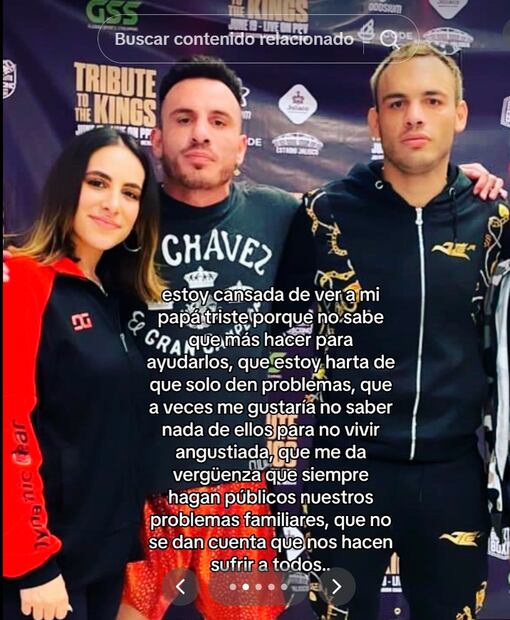 Nicole Chávez le dedicó un Tik Tok a sus hermanos Julio y Omar. Foto: Especial