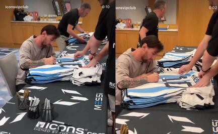 Lionel Messi firmó infinidad de playeras con la que fue campeón del mundo con Argentina