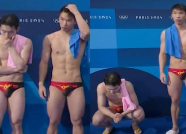 Así fue la reacción de los clavadistas chinos cuando pensaron que perdieron el oro ante México