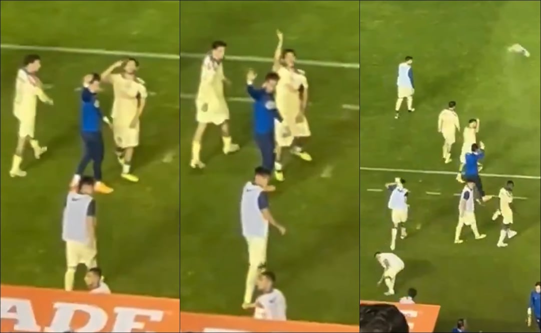 Henry Martín realiza algunas señas con dirección hacia las tribunas. FOTOS: Capturas.