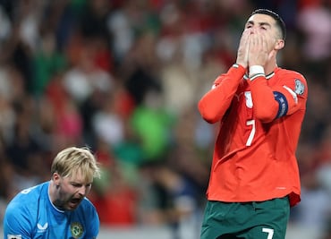 Cristiano Ronaldo falló penalti con Portugal ante Irlanda en la eliminatoria de UEFA