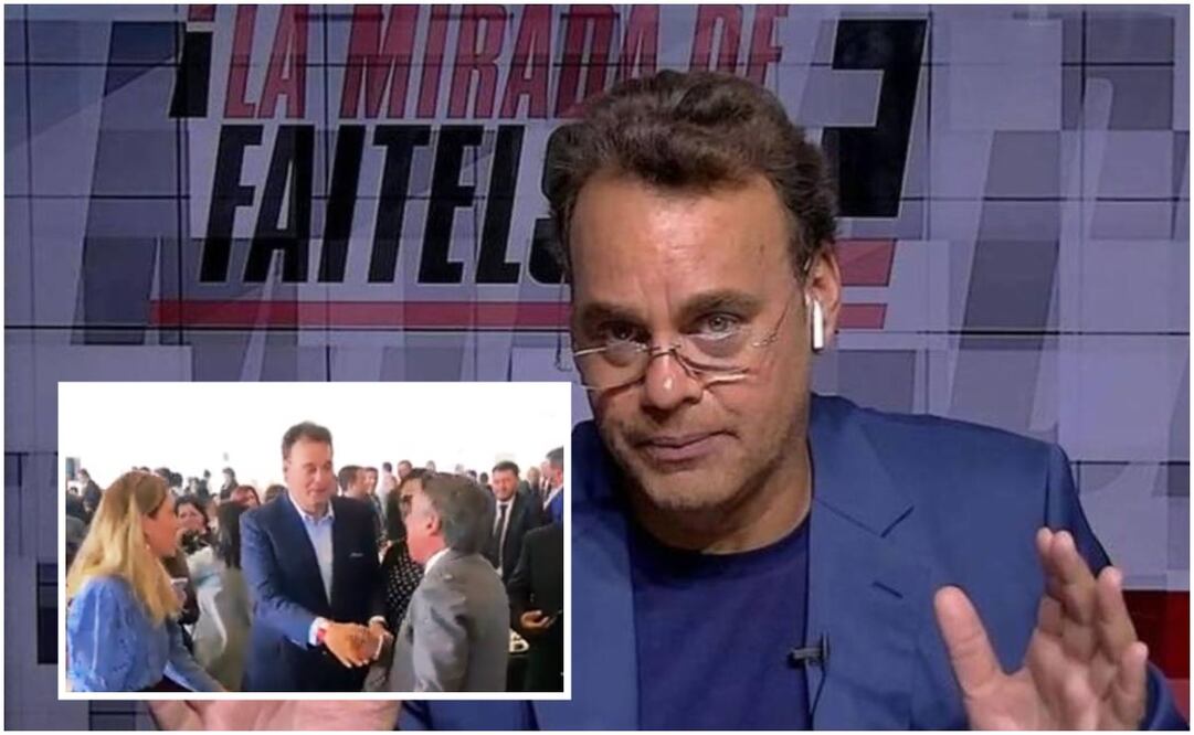 David Faitelson estrechando la mano con Emilio Azcárraga / FOTO: Captura