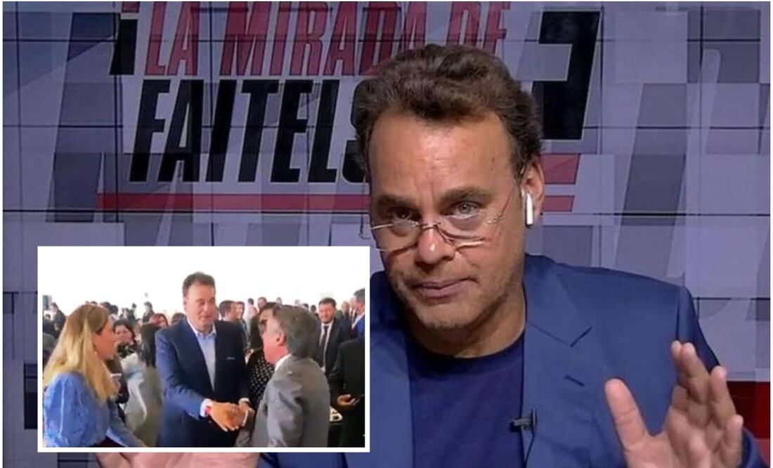 David Faitelson estrechando la mano con Emilio Azcárraga / FOTO: Captura