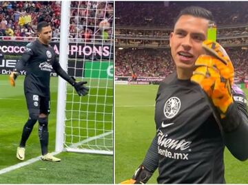 VIDEO: Malagón se molesta con la afición de Chivas tras arrojarle un encendedor en pleno partido