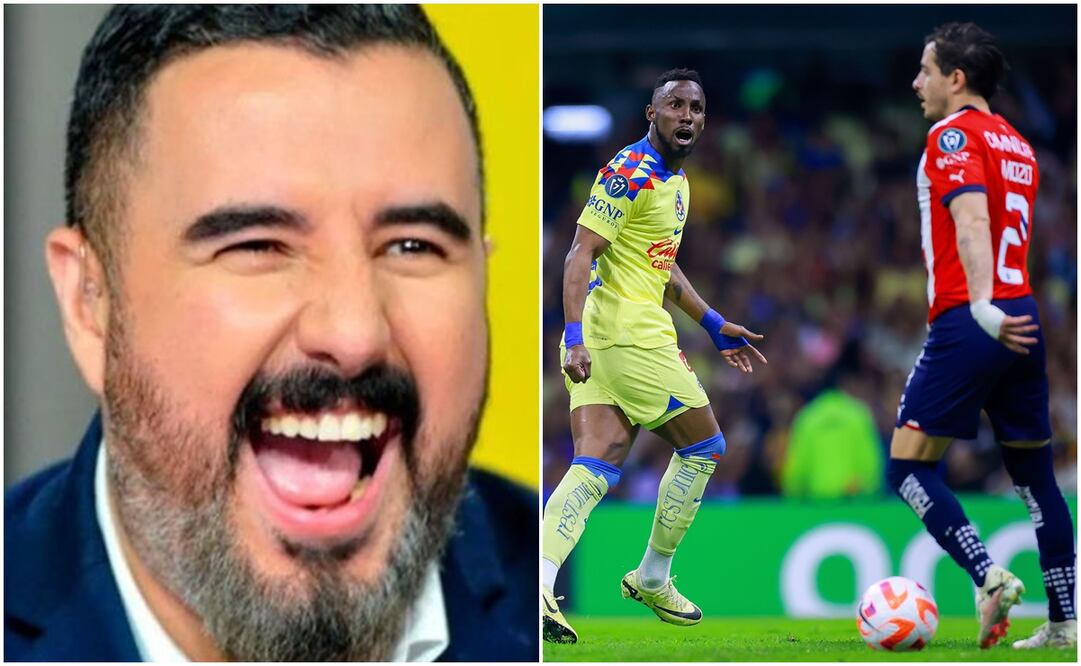 Álvaro Morales riendo en un programa de ESPN y Julián Quiñones burlándose de Alan Mozo / FOTO: Captura e Imago7