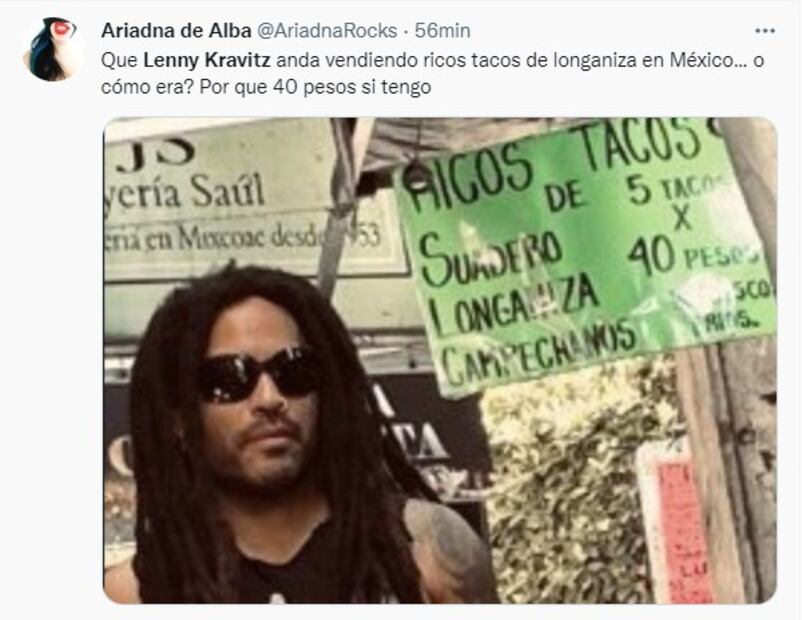 Lenny Kravitz sube foto paseando en la CDMX y los memes ya están listos