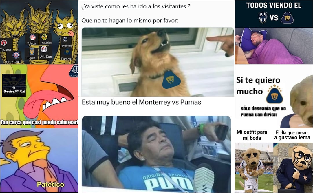 Estos son los mejores memes de la derrota de Pumas en la Ida de los Cuartos de Final ante Monterrey. FOTOS: Especiales