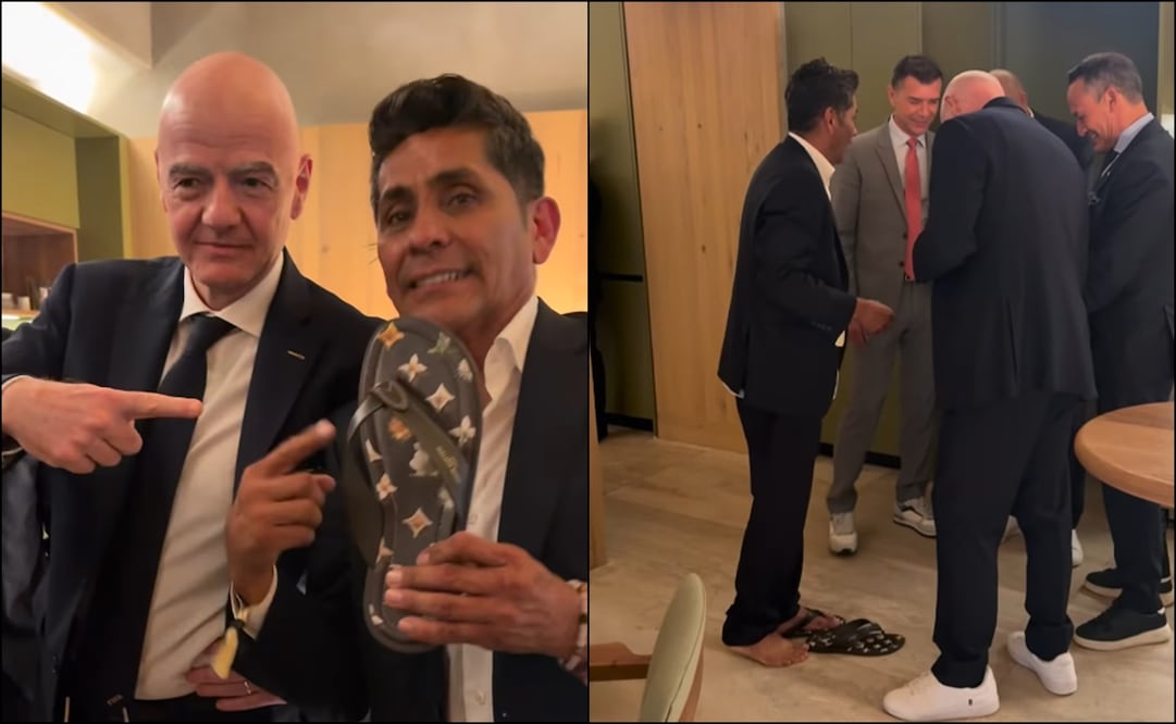 Jorge Campos presumió el lujoso regalo que recibió del presidente de la FIFA. FOTOS: Capturas