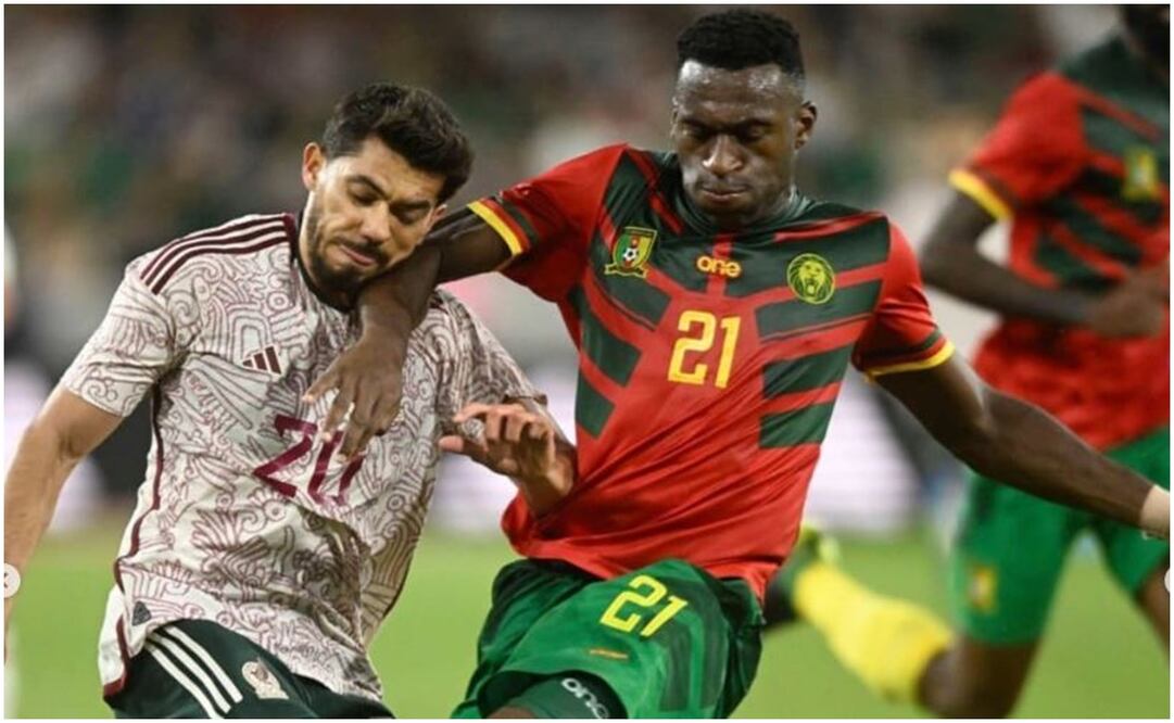 Oumar González debutó con Camerún frente a México - Foto: Oumar González (IG)