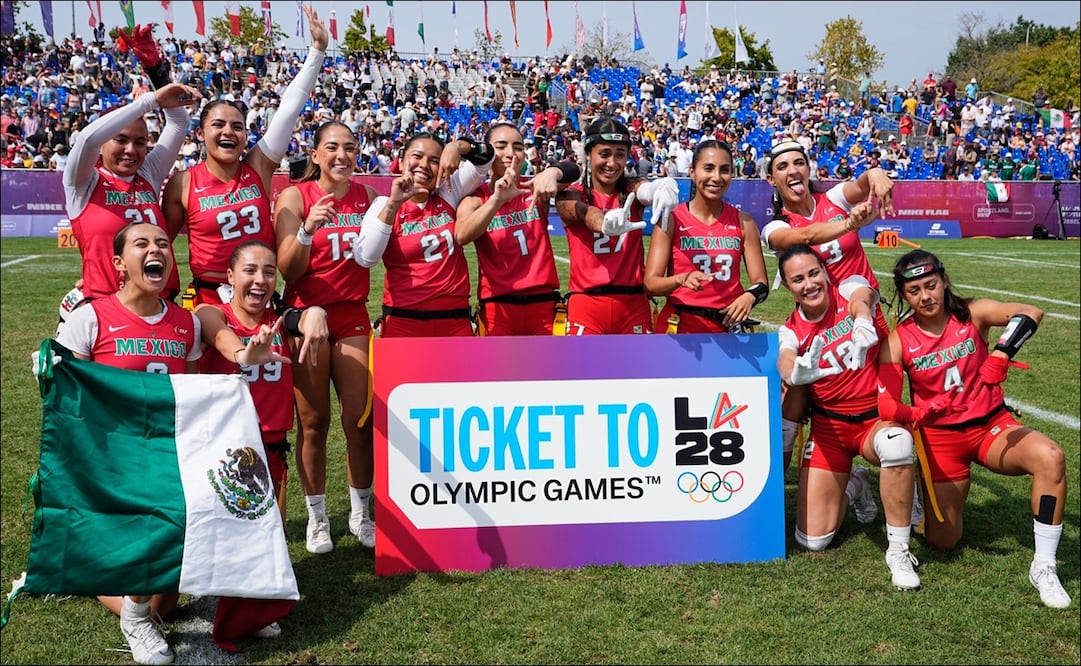 México logró clasificación histórica a los Juegos Olímpicos de Los Ángeles 2028 en Flag Football Femenil / FOTO: @nflmx