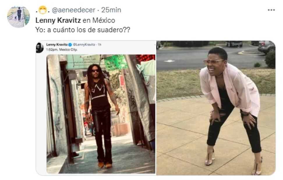 Lenny Kravitz sube foto paseando en la CDMX y los memes ya están listos