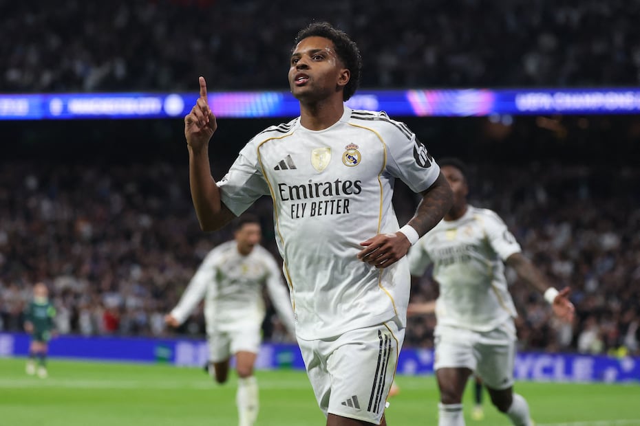 Rodrygo en festejo de gol con el Real Madrid - Foto: AFP