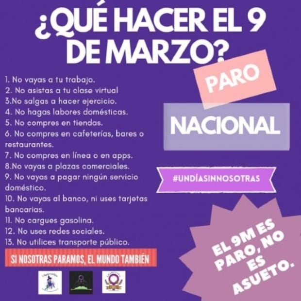Información de la marcha por el Día de la Mujer 2021 en CDMX