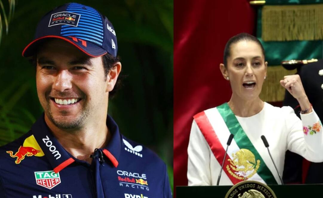 Checo Pérez le mando el mejor de los éxitos a Claudia Sheinbaum. Foto: Especial.