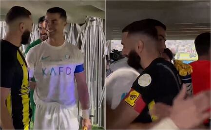 VIDEO: El emotivo reencuentro de Cristiano Ronaldo y Karim Benzema en Arabia Saudita